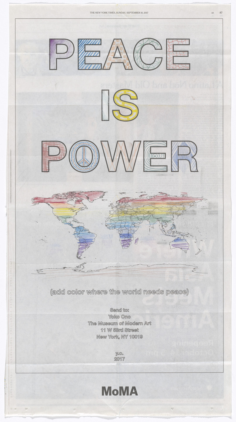 Yoko Ono. Power of Peace. 2017