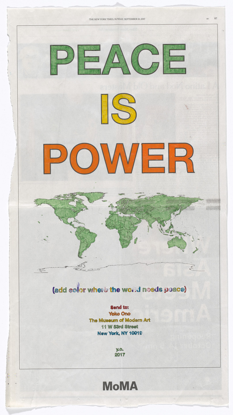 Yoko Ono. Power of Peace. 2017