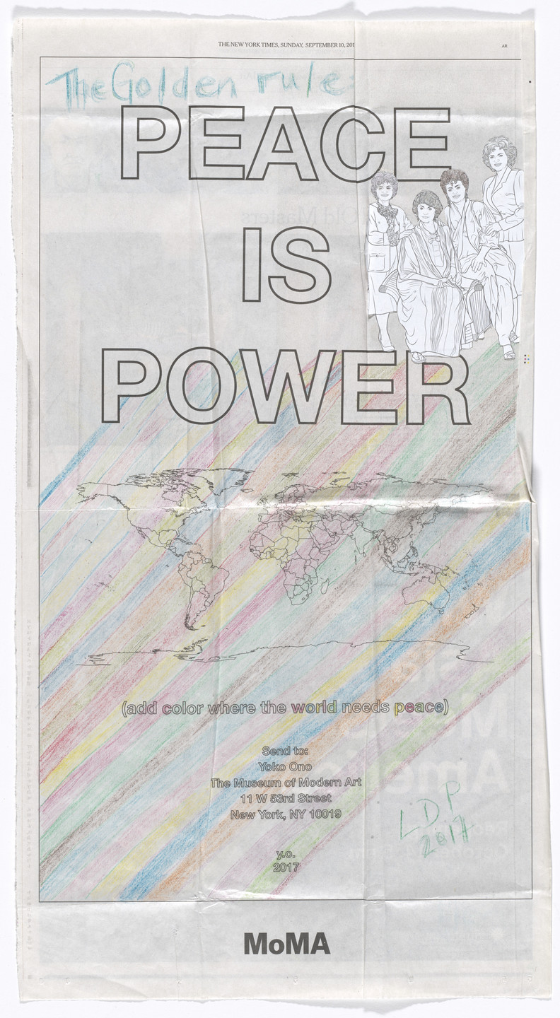 Yoko Ono. Power of Peace. 2017