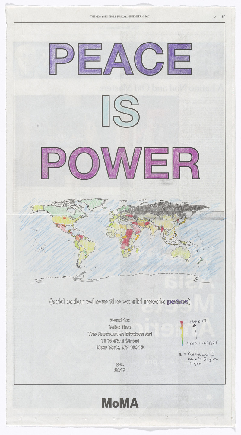 Yoko Ono. Power of Peace. 2017