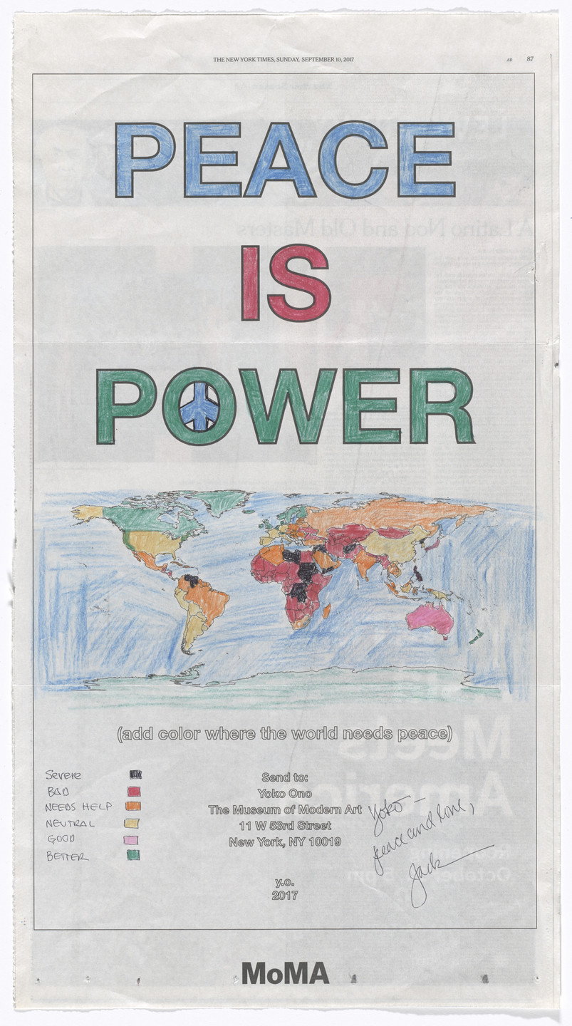 Yoko Ono. Power of Peace. 2017