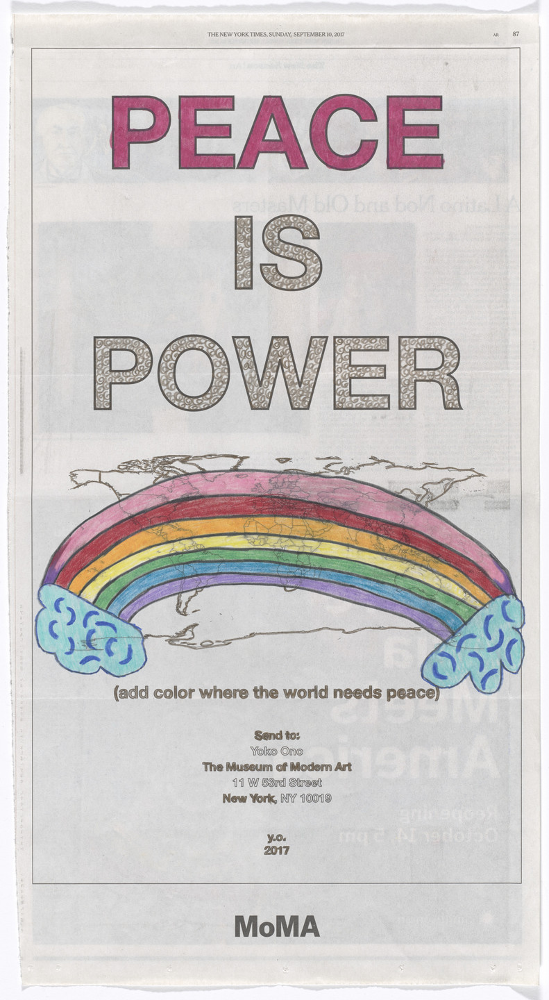 Yoko Ono. Power of Peace. 2017