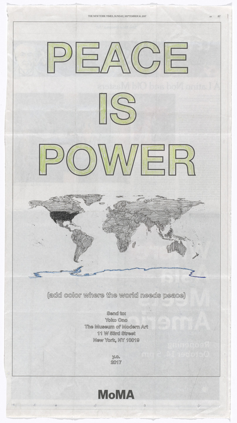 Yoko Ono. Power of Peace. 2017