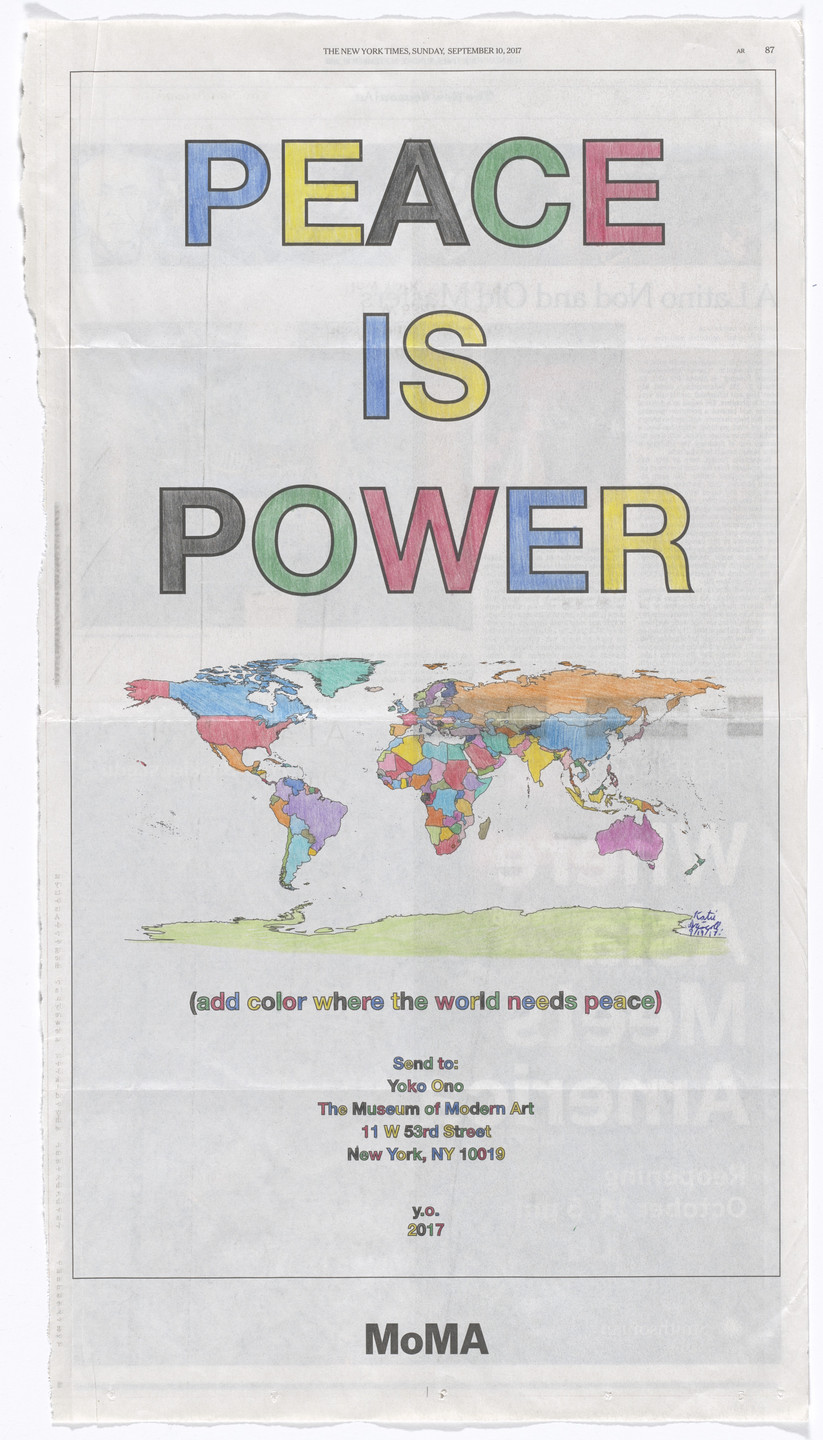 Yoko Ono. Power of Peace. 2017