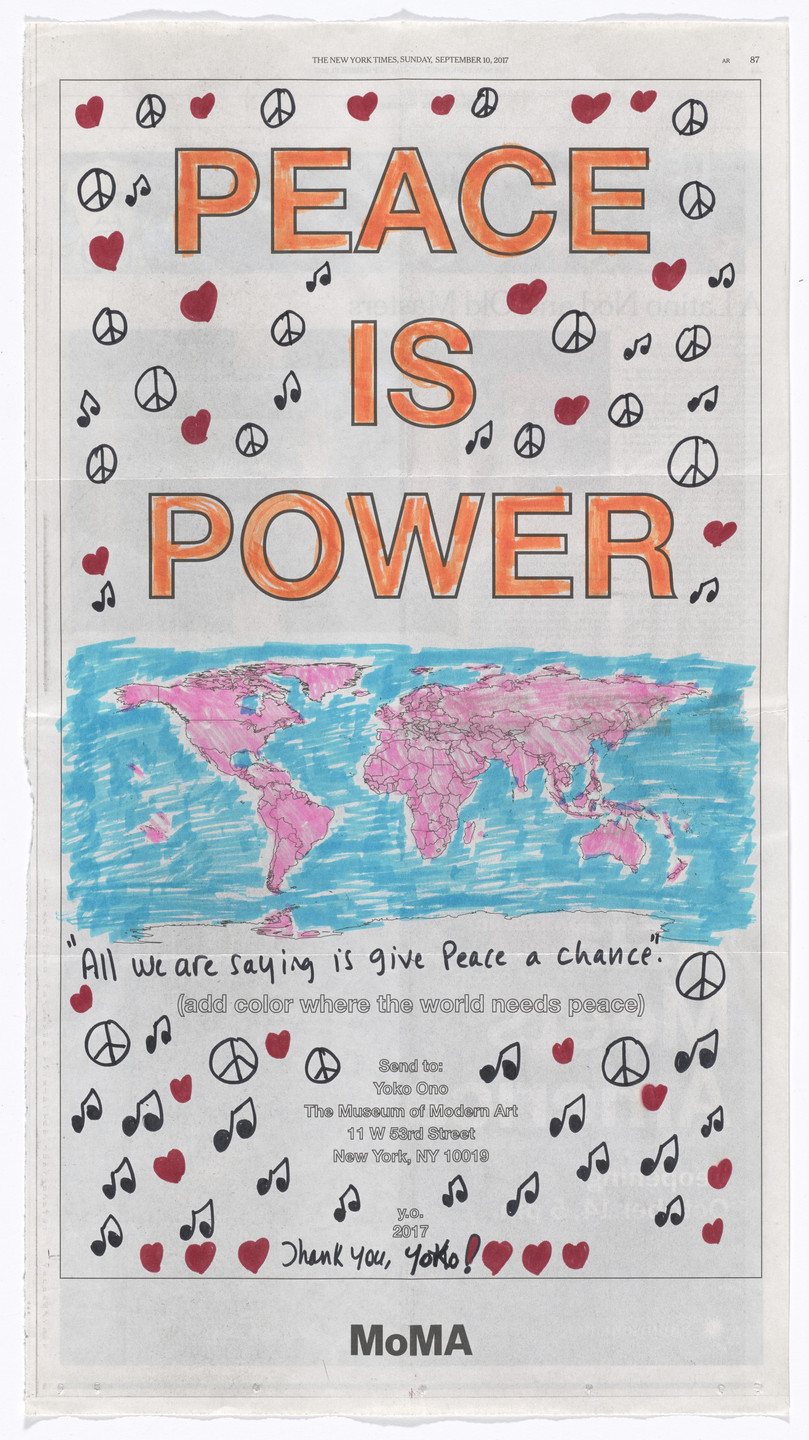 Yoko Ono. Power of Peace. 2017