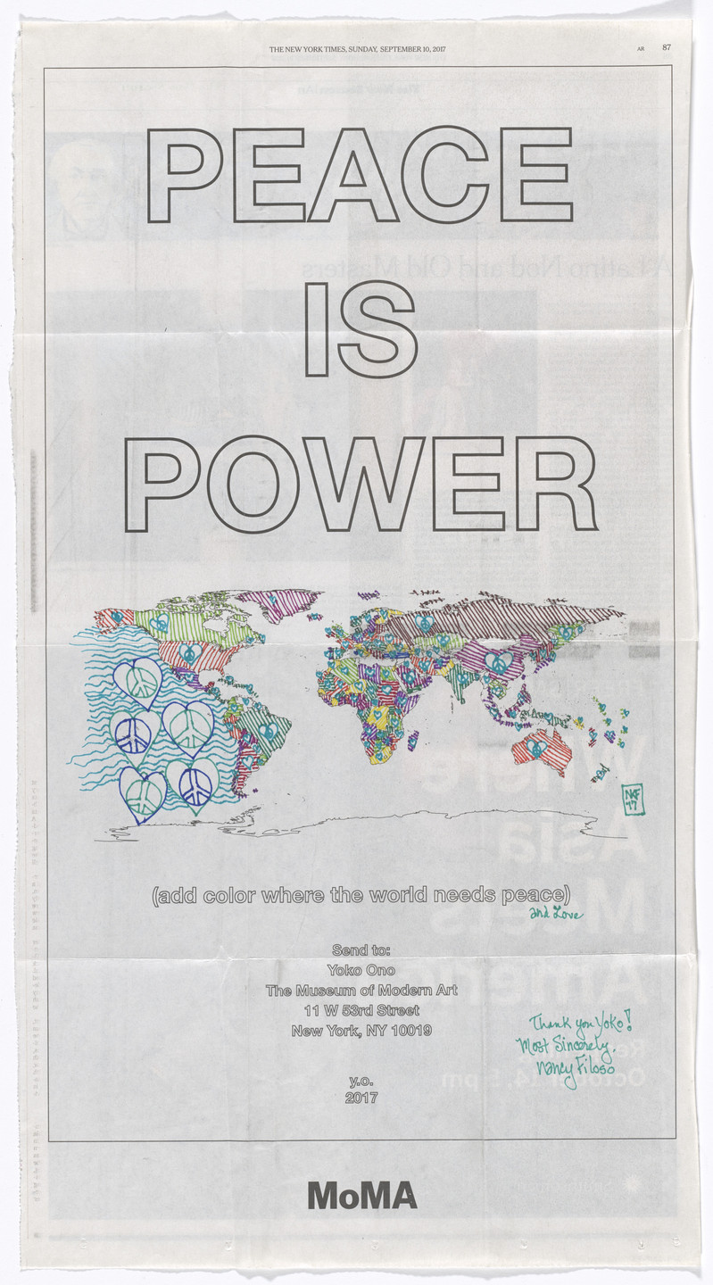 Yoko Ono. Power of Peace. 2017