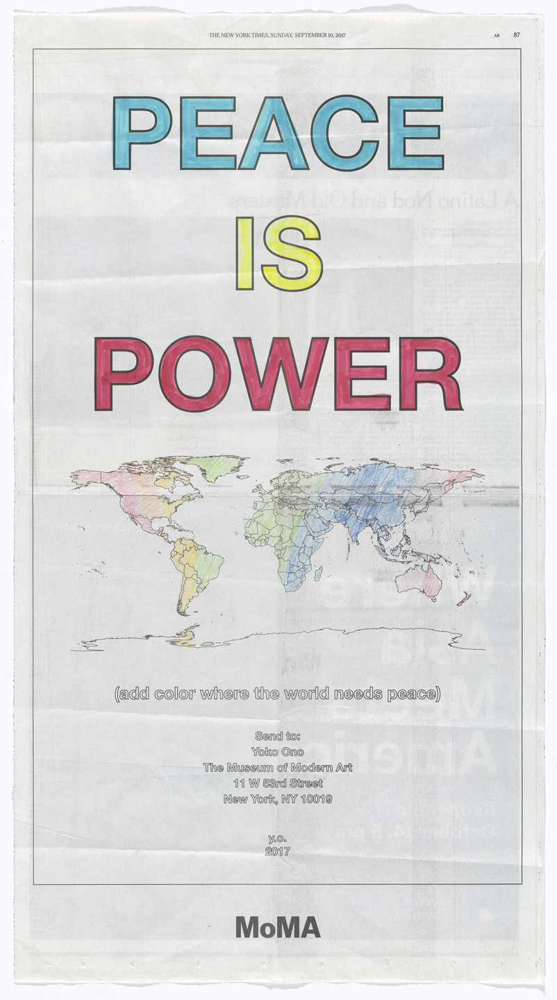 Yoko Ono. Power of Peace. 2017