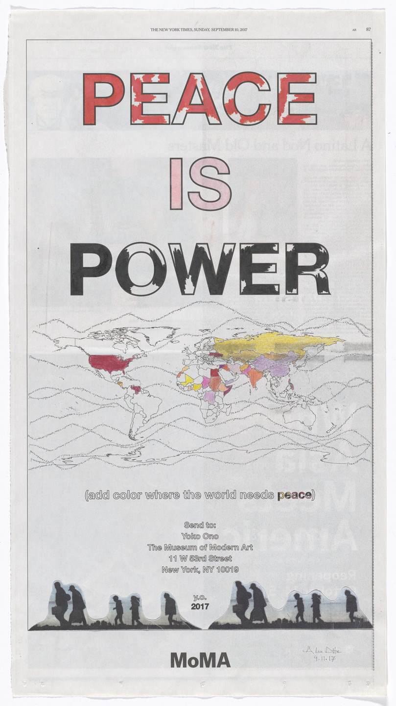 Yoko Ono. Power of Peace. 2017 | MoMA