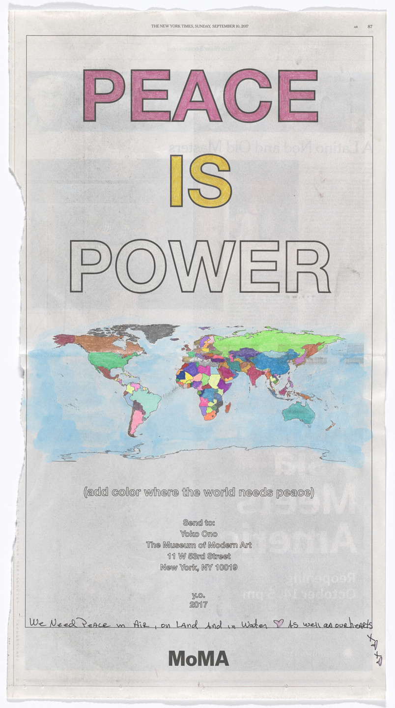 Yoko Ono. Power of Peace. 2017