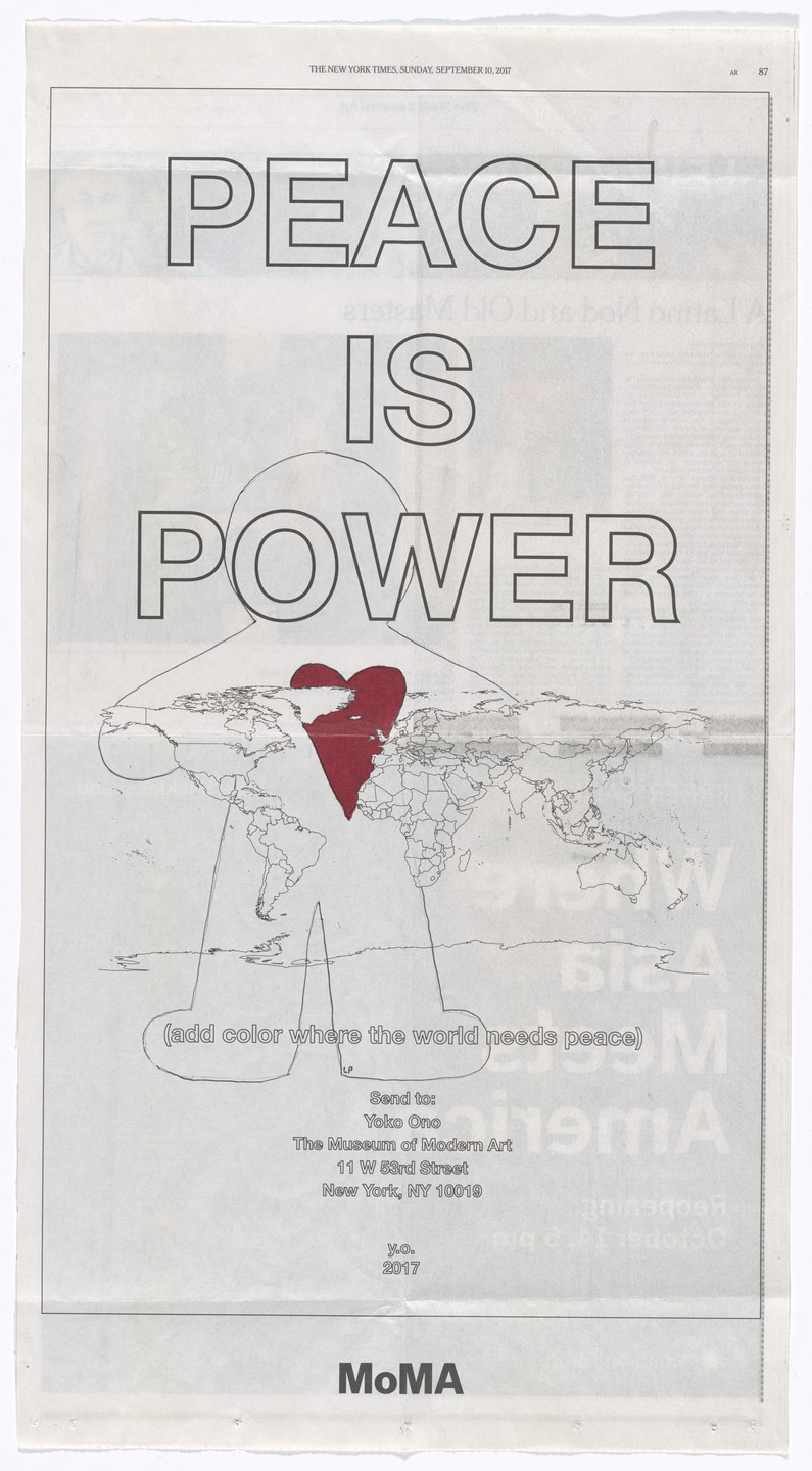Yoko Ono. Power of Peace. 2017