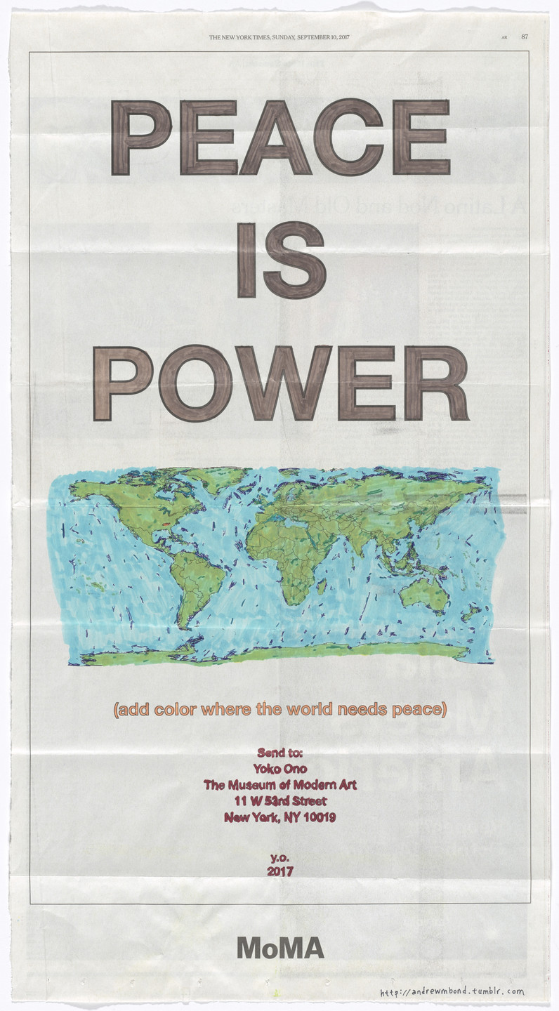 Yoko Ono. Power of Peace. 2017