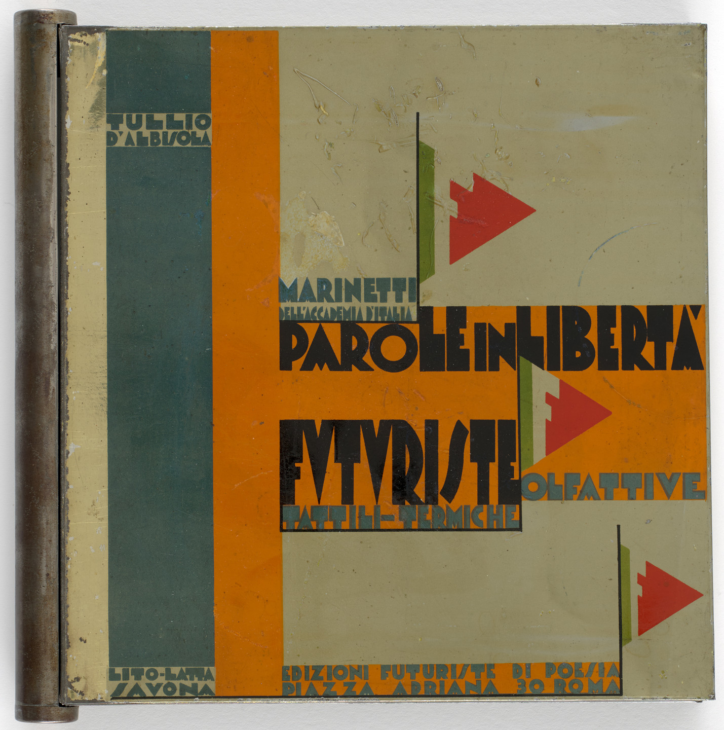 Tullio d'Albisola (Tullio Spartaco Mazzotti). Parole in libertà futuriste, tattili-termiche olfattive (Words in Futurist, Olfactory, Tactile, Thermal Freedom). 1932