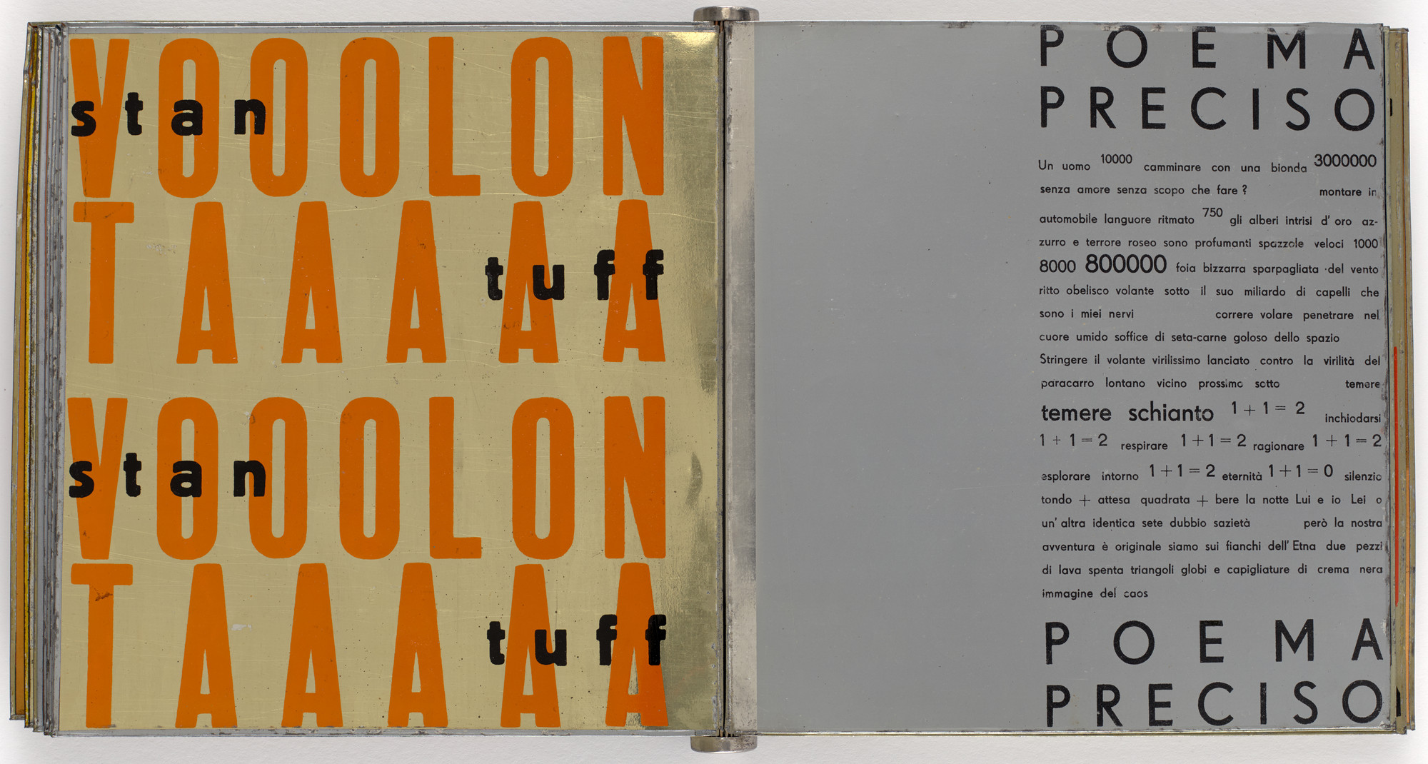 Tullio d'Albisola (Tullio Spartaco Mazzotti). Parole in libertà futuriste, tattili-termiche olfattive (Words in Futurist, Olfactory, Tactile, Thermal Freedom). 1932