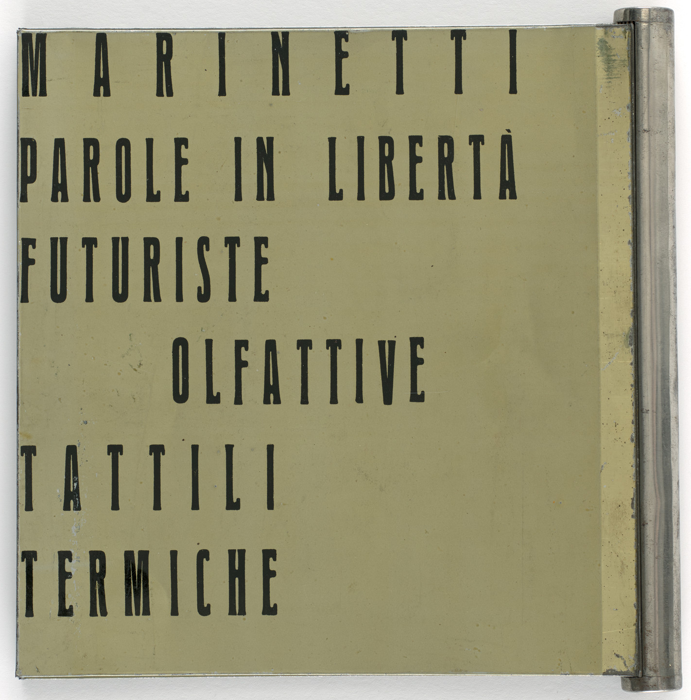 Tullio d'Albisola (Tullio Spartaco Mazzotti). Parole in libertà futuriste, tattili-termiche olfattive (Words in Futurist, Olfactory, Tactile, Thermal Freedom). 1932