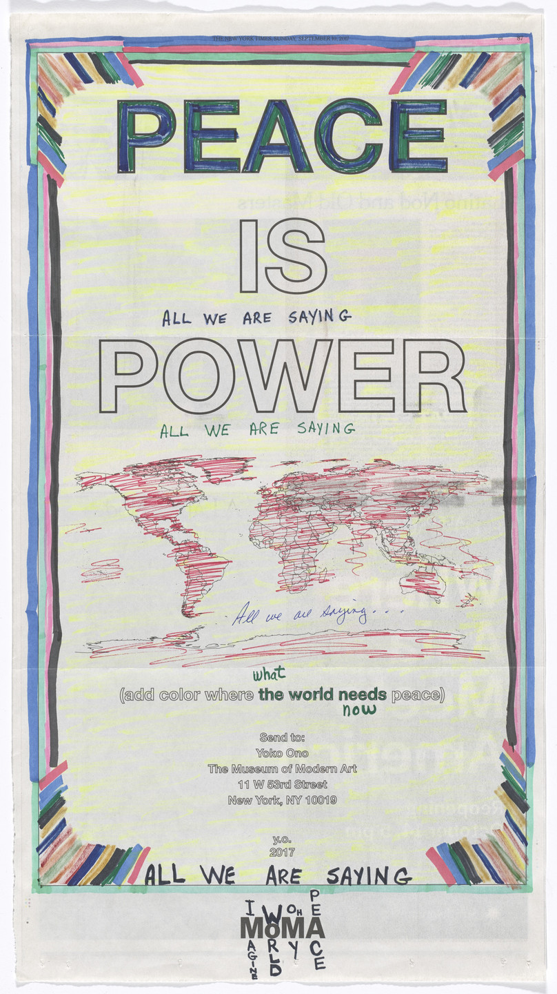 Yoko Ono. Power of Peace. 2017
