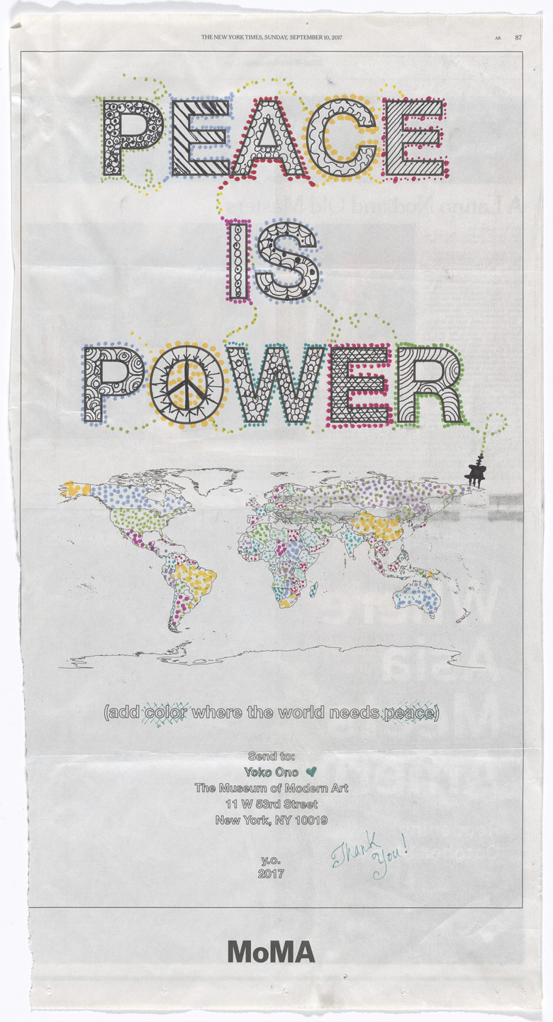 Yoko Ono. Power of Peace. 2017
