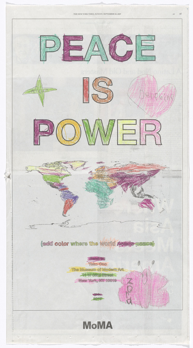 Yoko Ono. Power of Peace. 2017