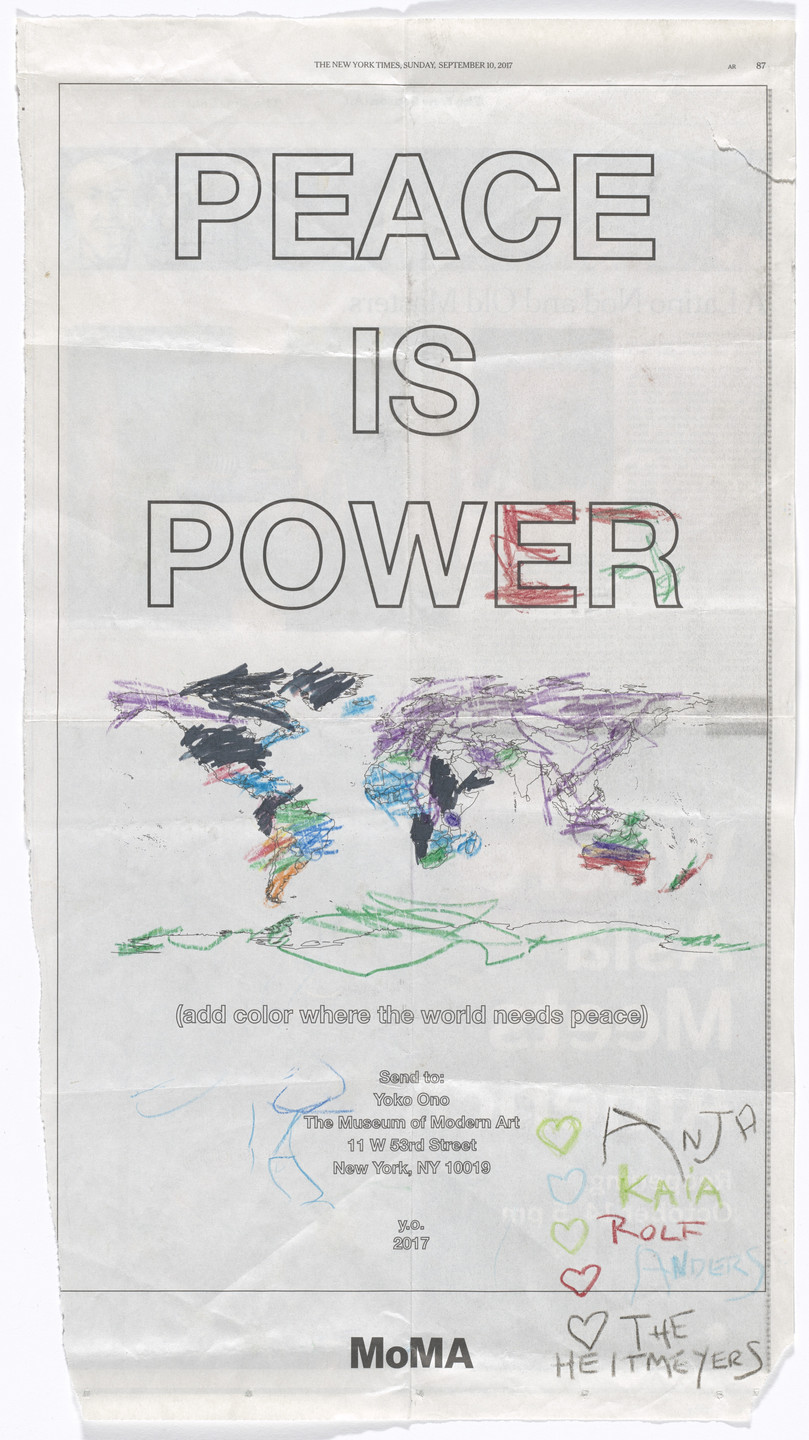 Yoko Ono. Power of Peace. 2017