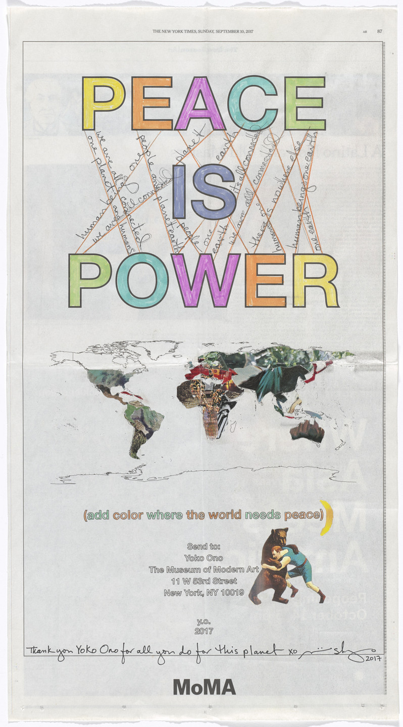 Yoko Ono. Power of Peace. 2017