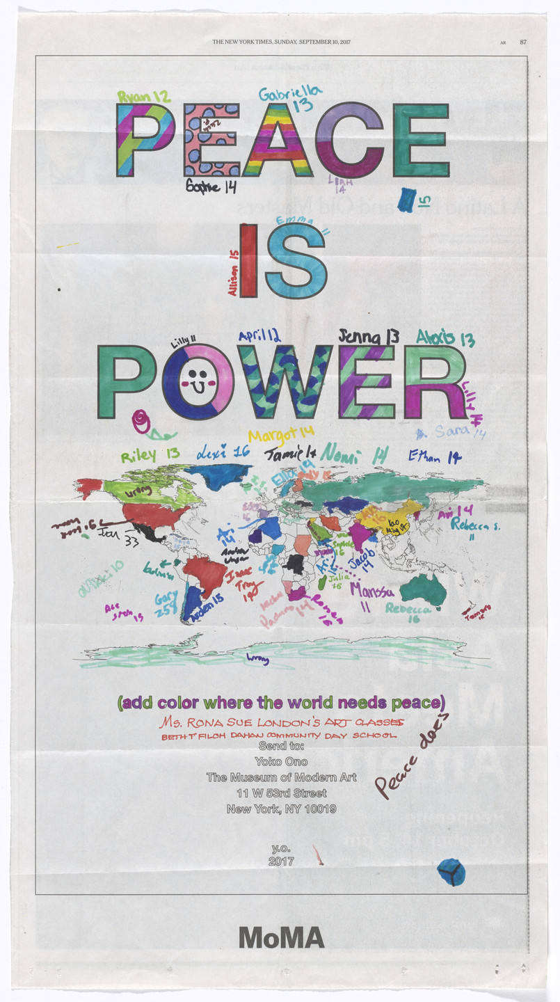 Yoko Ono. Power of Peace. 2017