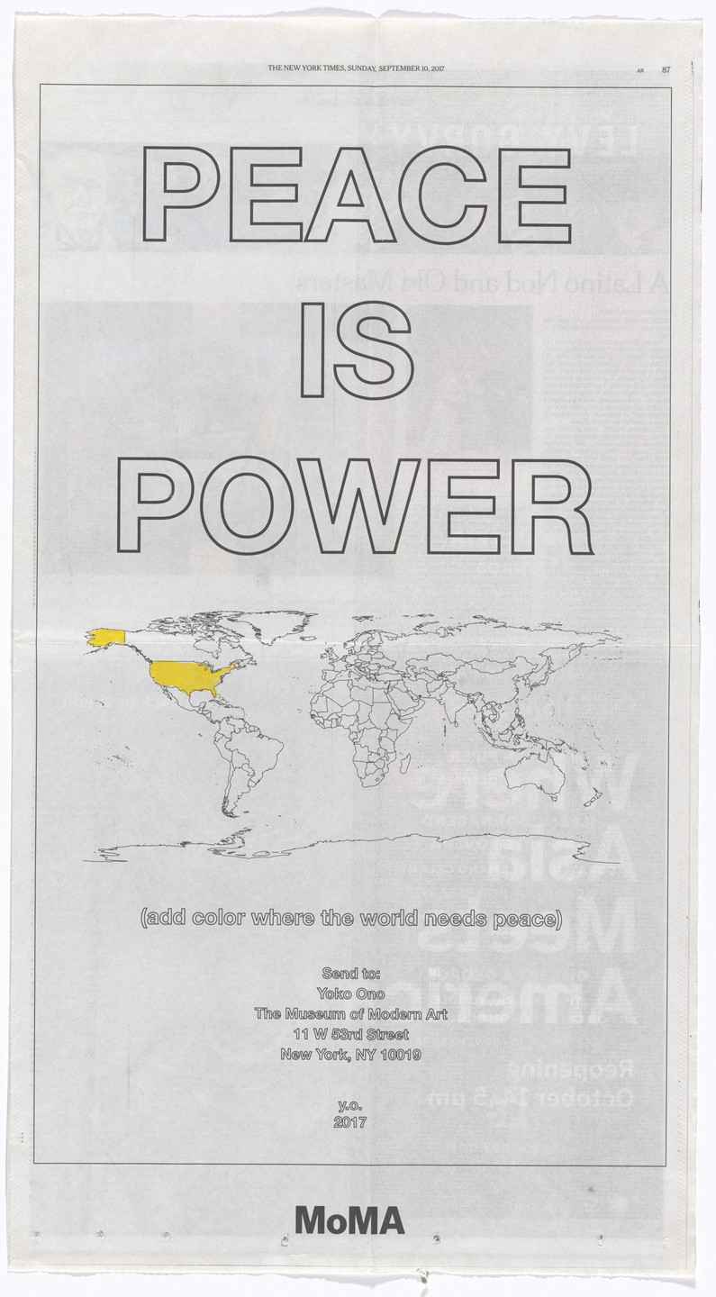 Yoko Ono. Power of Peace. 2017