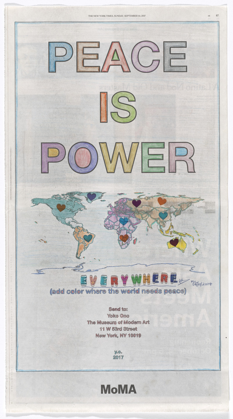 Yoko Ono. Power of Peace. 2017