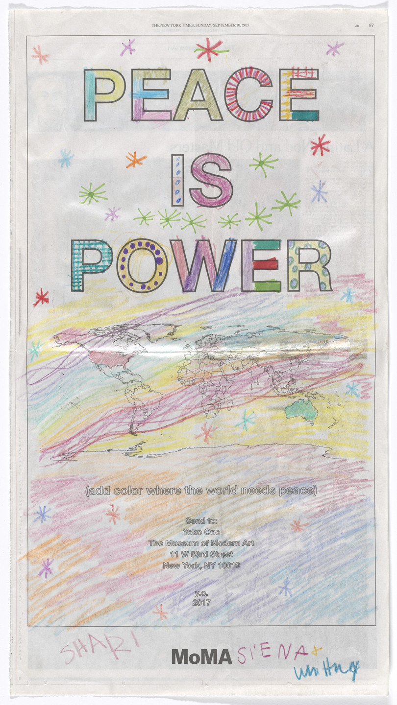Yoko Ono. Power of Peace. 2017