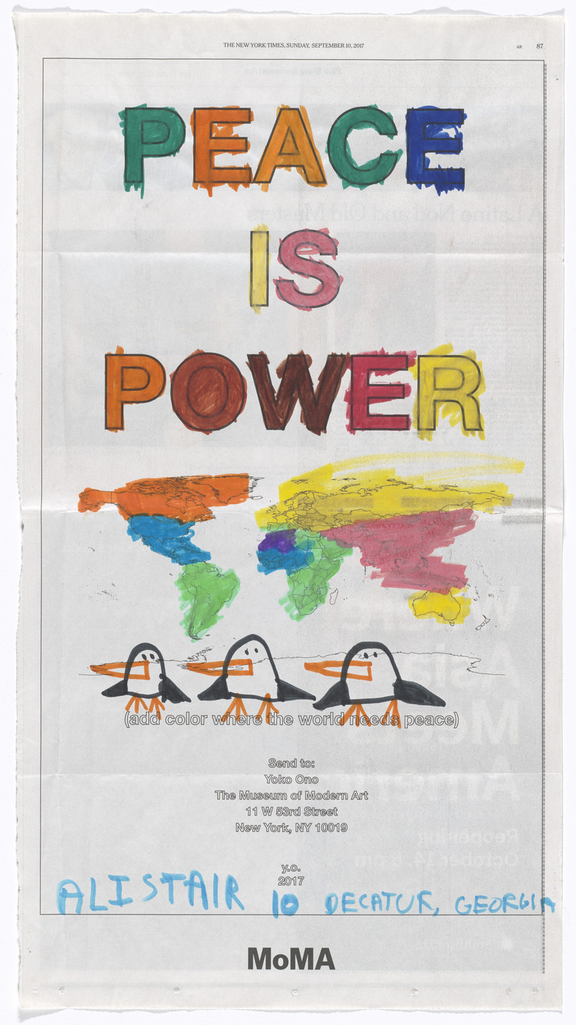 Yoko Ono. Power of Peace. 2017