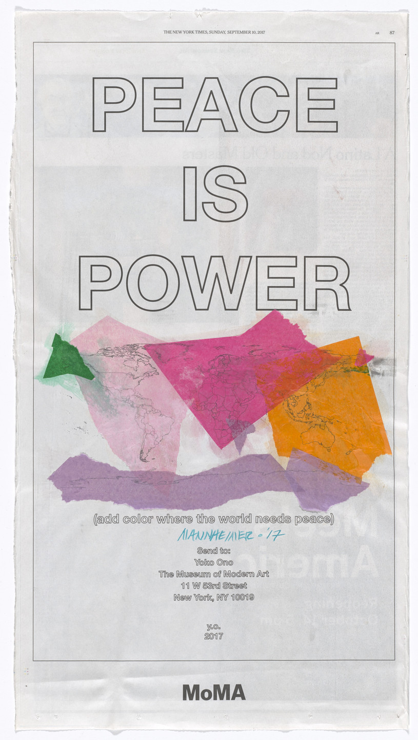 Yoko Ono. Power of Peace. 2017