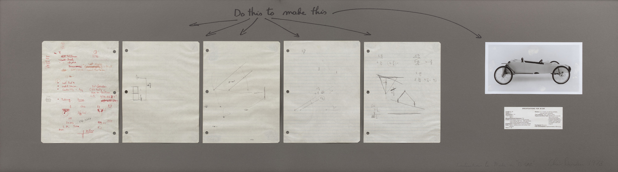 Chris Burden. B-Car. 1975