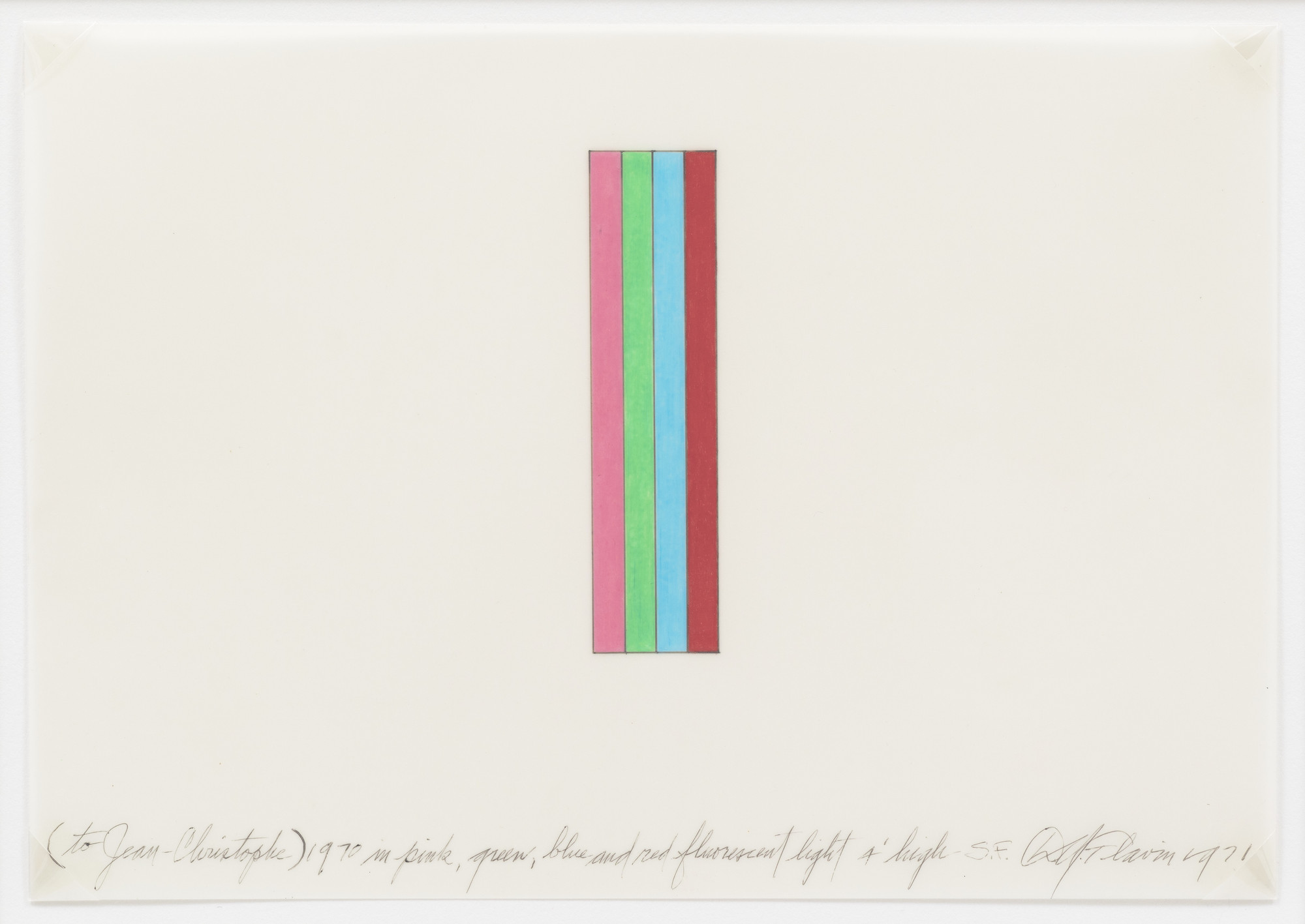 Dan Flavin. Untitled (To Jean Christophe) 