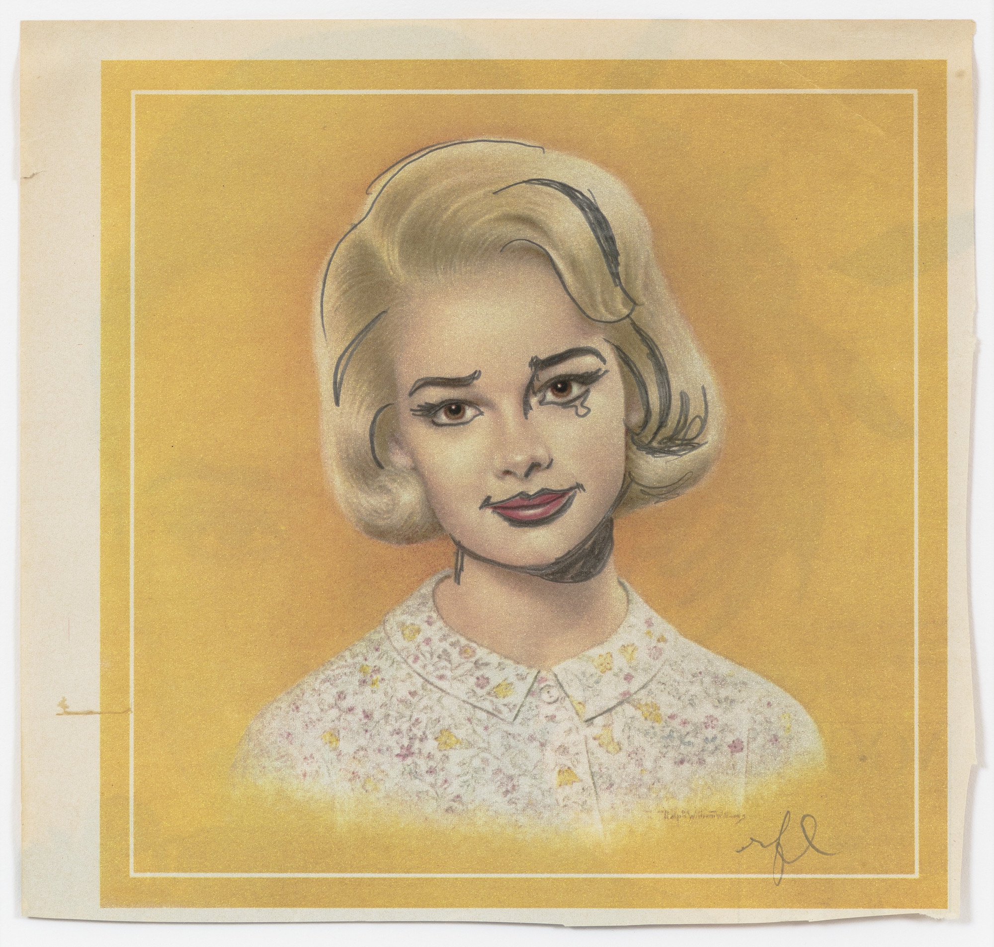 Roy Lichtenstein. Head of Girl with Shadows (Study)