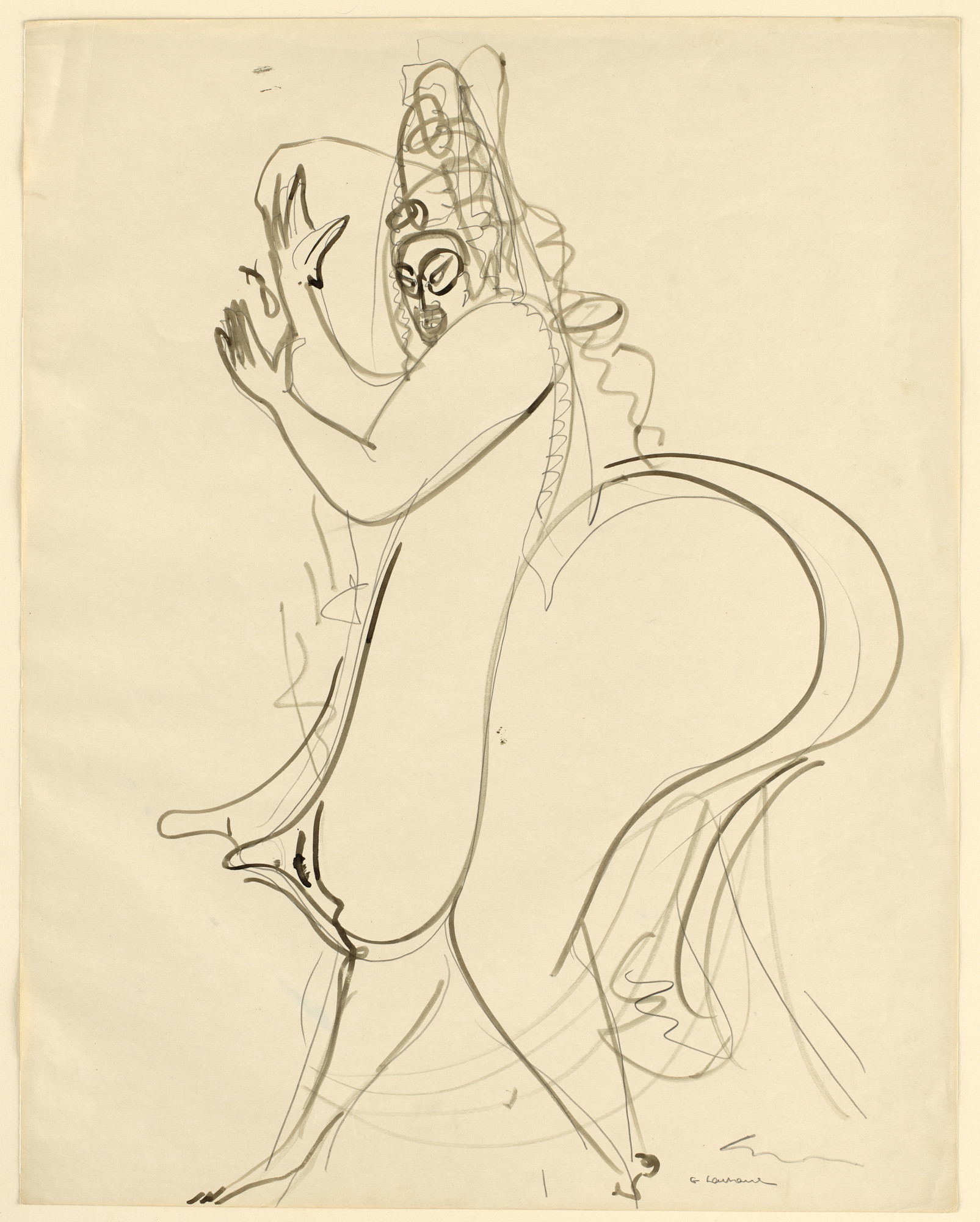 Gaston Lachaise. Walking Woman, Profile