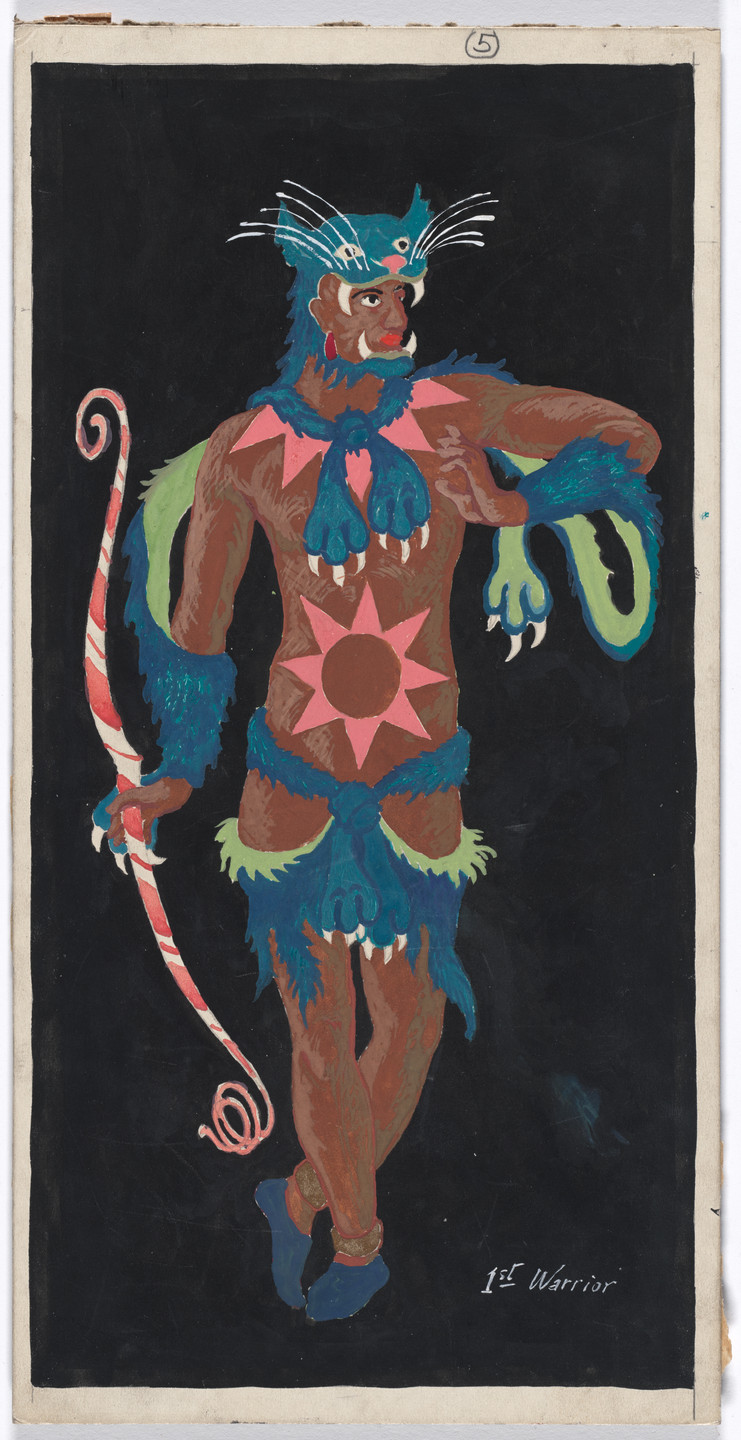 Karl Free. First Warrior. Costume design for the ballet Pocahontas. c. 1936