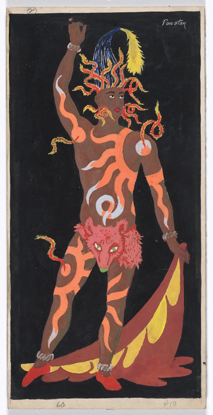 Karl Free. Powatan. Costume design for the ballet Pocahontas. c. 1936