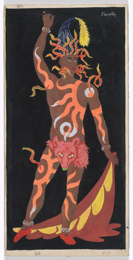 Powatan. Costume design for the ballet Pocahontas