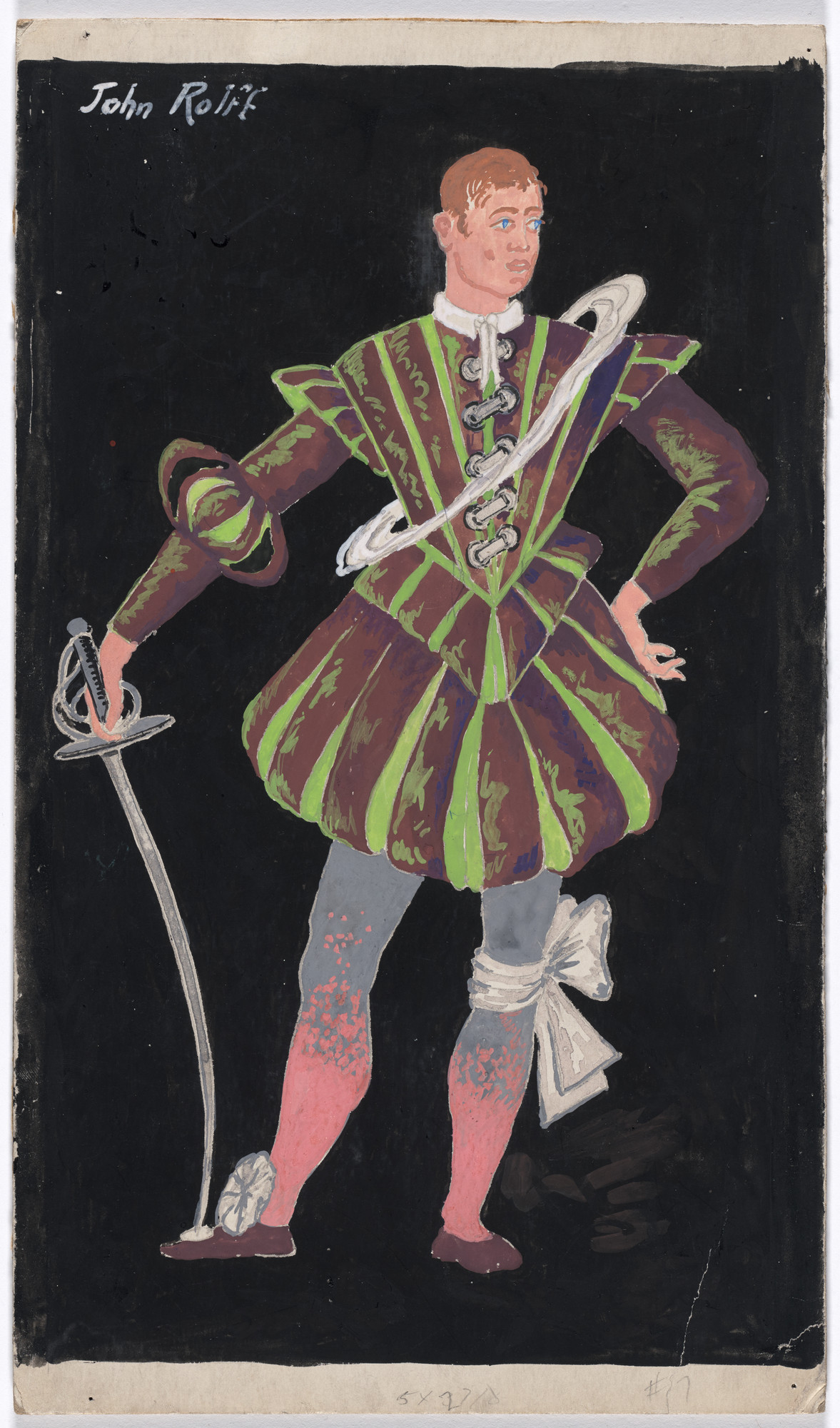 Karl Free. John Rolff. Costume design for the ballet Pocahontas