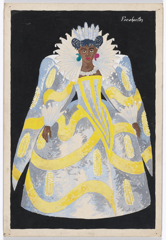 Pocahontas. Costume design for the ballet Pocahontas