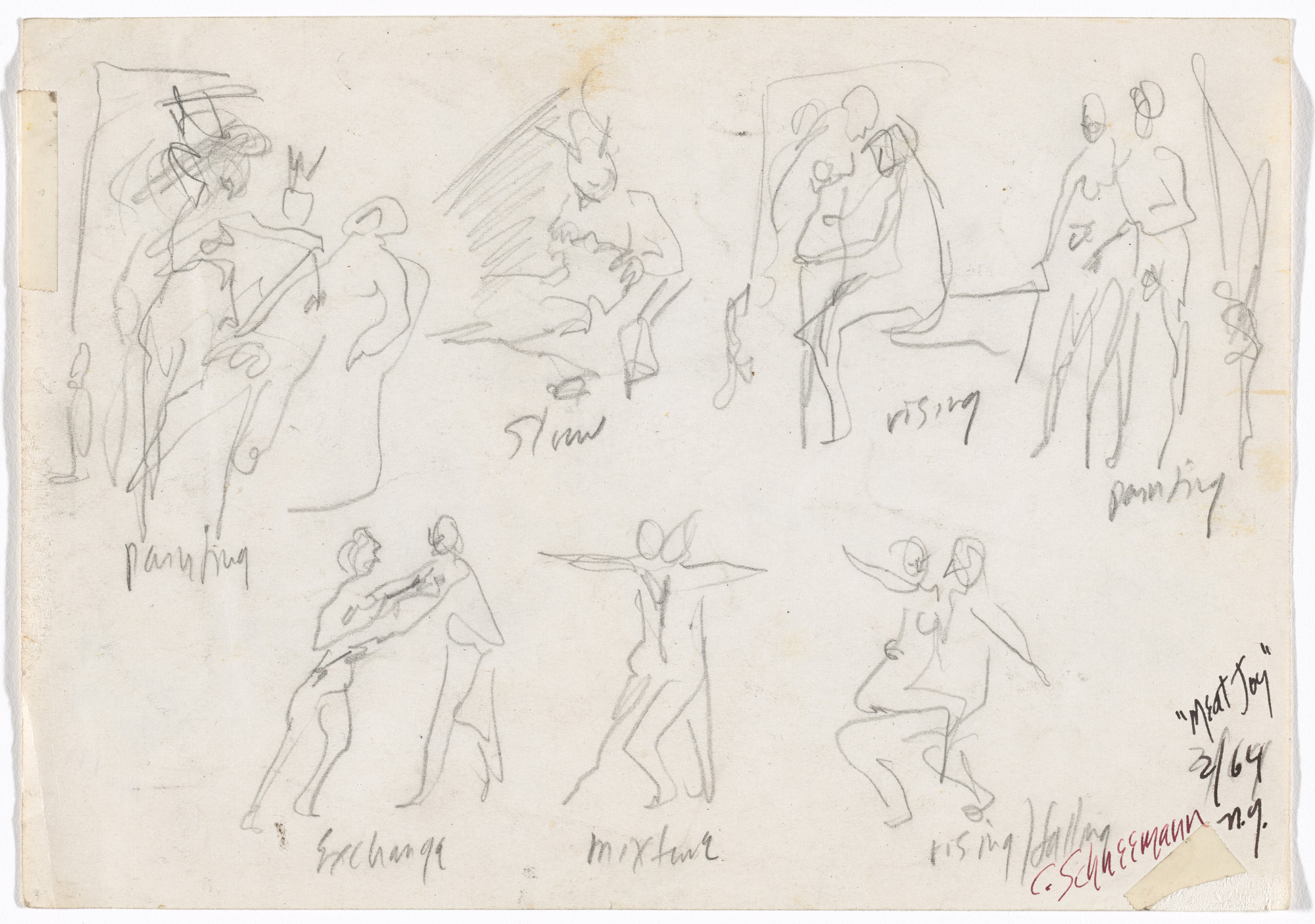 Carolee Schneemann. Study for Meat Joy
