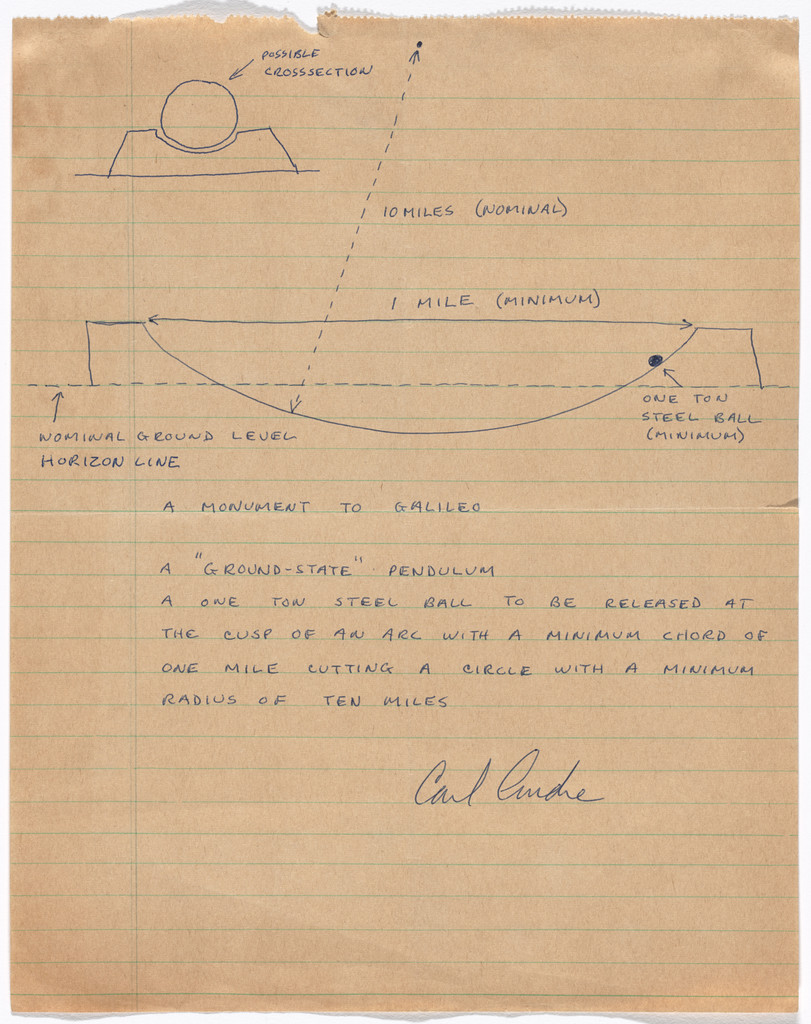 A Monument to Galileo, Carl Andre, 1969