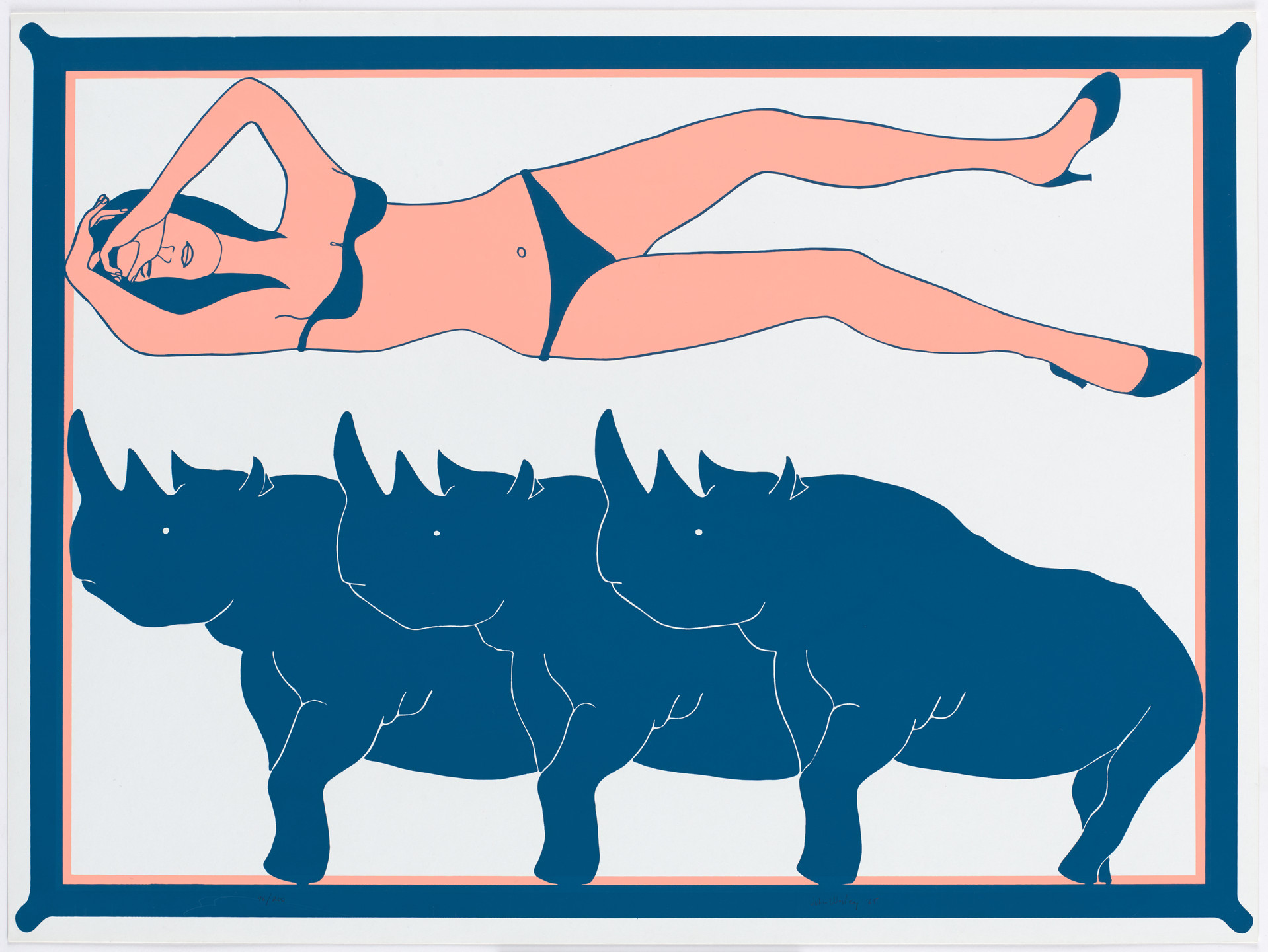 John Wesley. Dream of Unicorns from 11 Pop Artists, Volume III. 1965, published 1966