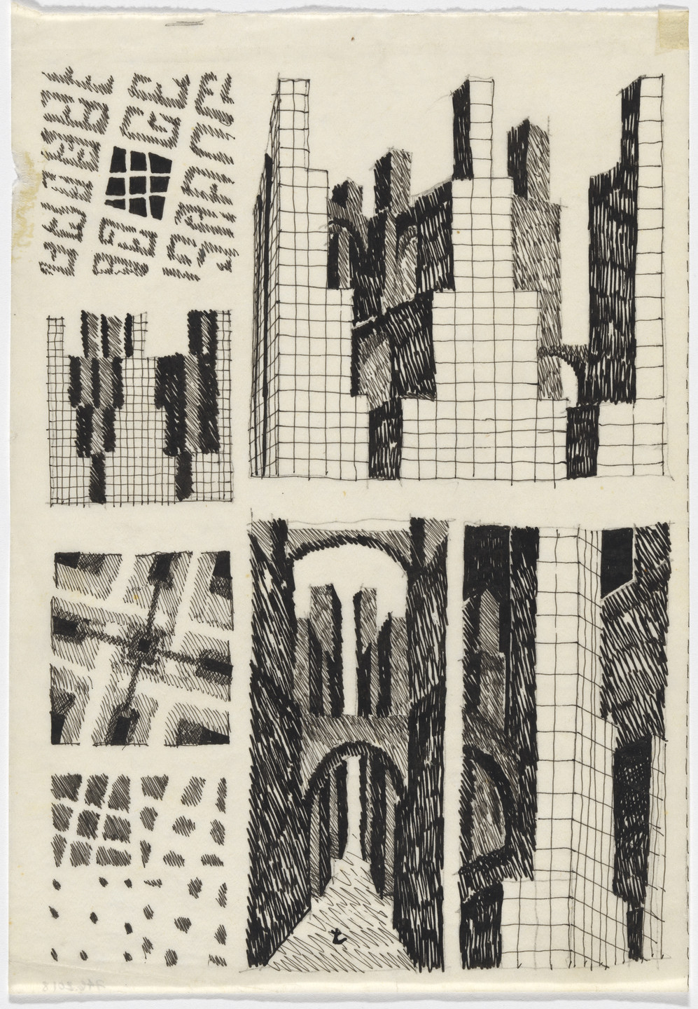 Mikhail Belov. Marceille Block (Sketch to the project of Sergey Barkhin and Mikhail Belov). 1985