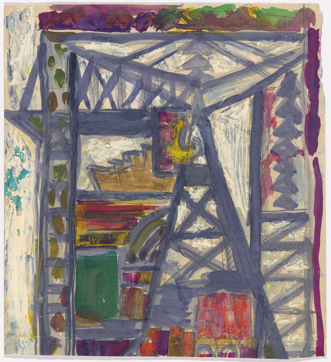 Anna Andreeva. Study for Decorative Textile for the Club of Energetics. c. 1967