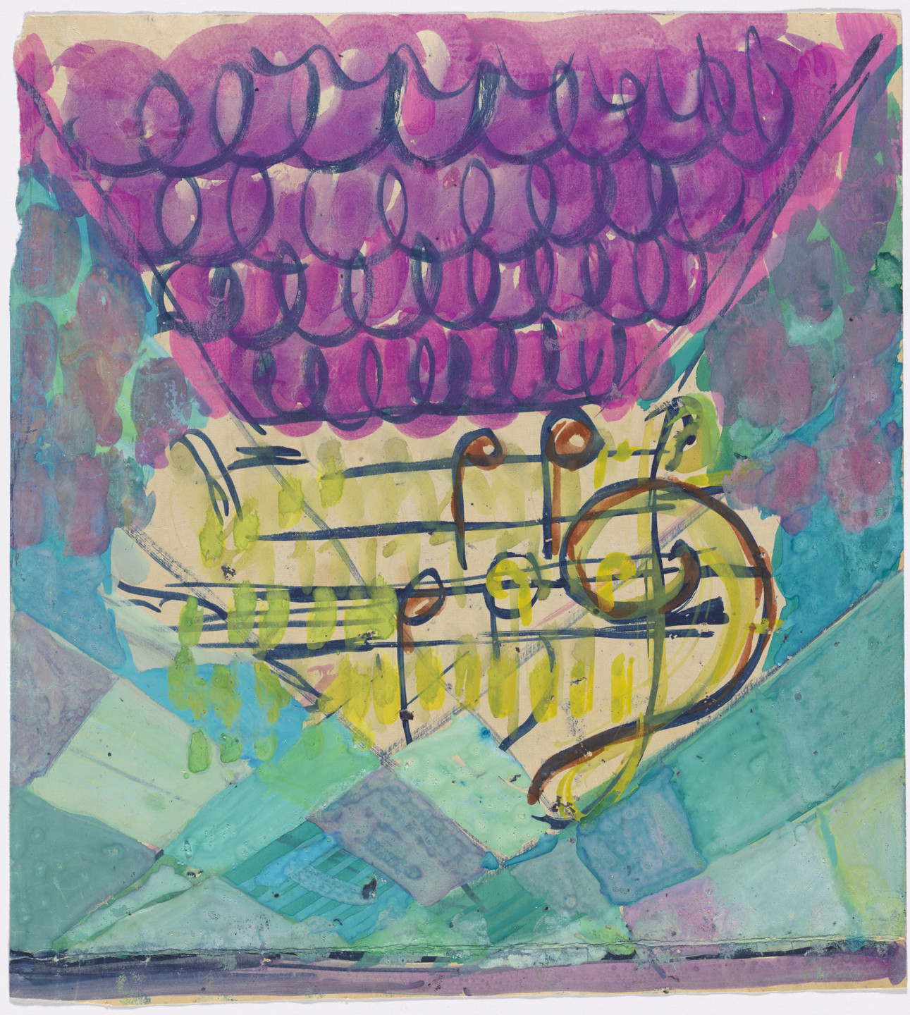 Anna Andreeva. Study for Decorative Textile for the Club of Energetics. c. 1967