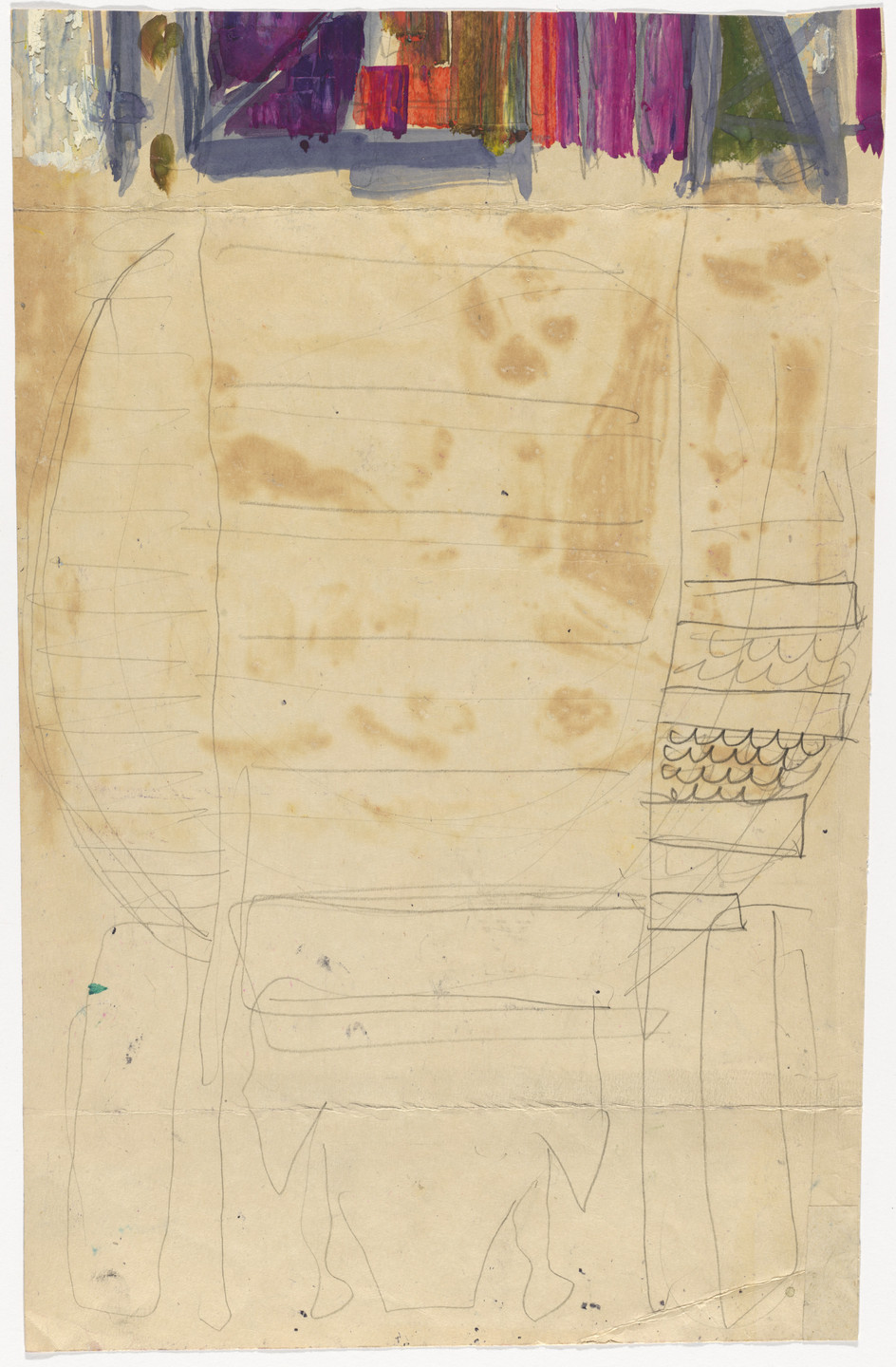Anna Andreeva. Study for Decorative Textile for the Club of Energetics. c. 1967
