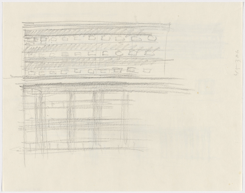 Eberswalde Technical School Library, Eberswalde, Germany (Sketch, design of facade pattern)
