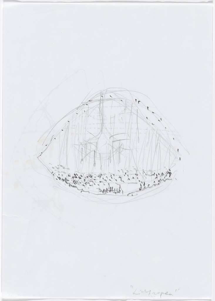 Elbphilharmonie, Hamburg, Germany (Sketch; cross section of the concert hall)