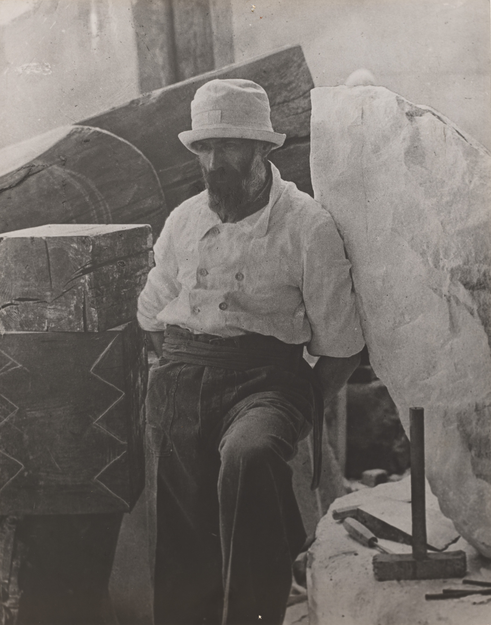 Constantin Brancusi. Untitled (self-portrait in the studio)