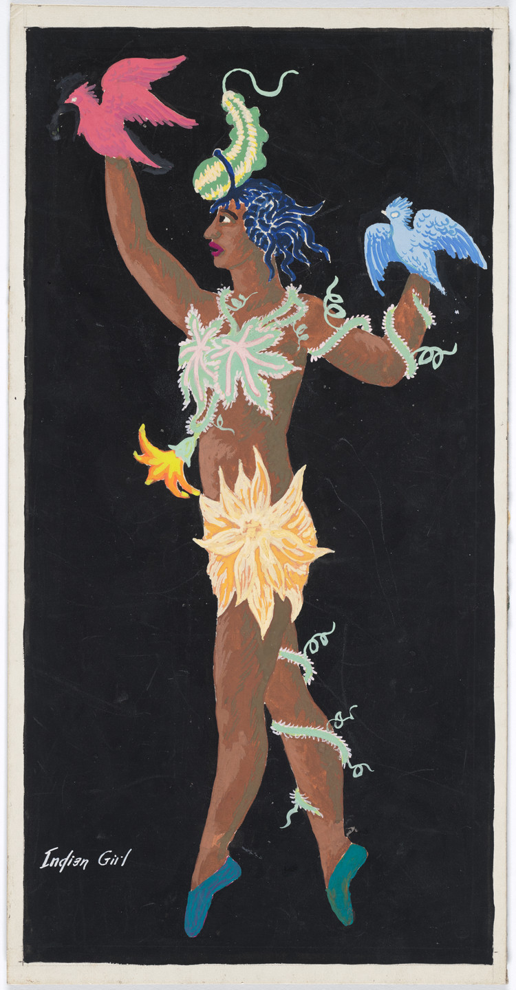 Karl Free. Indian Girl. Costume design for the ballet Pocahontas. c. 1936