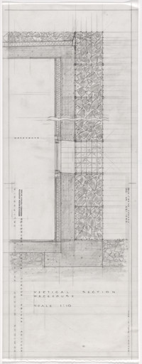 Mario Meier. Dominus Winery, Yountville, Napa Valley, California (Section, Gabion wall)